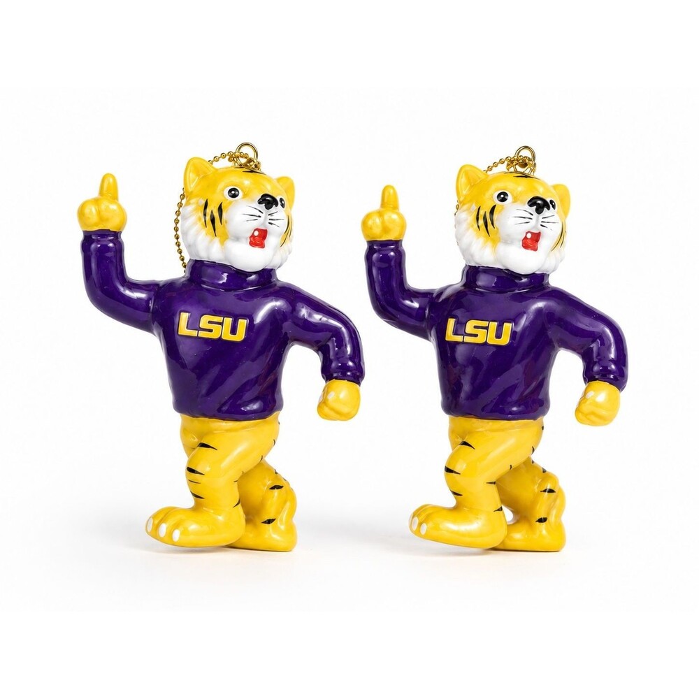 LSU Tigers Christmas Tree Holiday Ornament - mascot - Team Logo